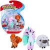 JAZWARES Pokemon - Statuetta giocattolo 5-8 cm, Galarian Ponyta, Goupix & Moupepecore, personaggi Pack, nuova ondata 2021, con licenza ufficiale