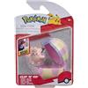 JAZWARES Pokemon PKW2666 Clefairy & Heal Ball Clip 'N' Go Figurine Set