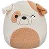 JAZWARES Squishmallows SQCR04082 - Peluche Brock The Bulldog, 19 cm, Ufficiale Kelly Toys