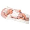 Arias Bambola Elegance 40 cm Colin Abito in Rosa e Bianco, e con cuscino a Gioco. Il suo peso e cosi reale che sembra un bambino vero. Include ciuccio e cuscino, ARIAS, eta 2+