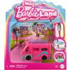 Mattel Barbie,Mini BarbieLand - Set mini Camper dei Sogni e bambola, playset bambola 3,8 cm e veicolo con sorpresa cambia colore in acqua calda e fredda,Mattel,Eta 4+