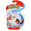 JAZWARES Pokemon Battle figure Pack,Rowlett+ Litten,Jazwares,Eta 4+