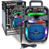 Bontempi SonicSync - Amplificatore Wireless Karaoke con Microfono Dinamico, Effetti Luminosi, Regolatore Alti e Bassi, Funzione TWS, 38,2x24,9x21,9 cm,Bontempi