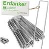 Consripie Chiodi Metallici a U- 50 pezzi - per il fissaggio di tende, recinzioni, tessuto non tessuto, 150 mm x 30 mm x Ø 3 mm, ancoraggio a terra