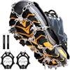 Wild Stride Crampons 24 denti antiscivolo per scarpe e stivali - Grips Neve e Ghiaccio in Acciaio Inox per Escursionismo, Arrampicata, Alpinismo, Camminata Inverno