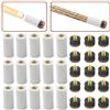 XINGYHENG XLX 15 Set (Pezzi) da Biliardo Pure White puntali con Super Stecca da avvitare, Punte sostituibili (12 mm Marrone Punta Set)