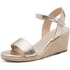 Tamaris Donna sandalo con zeppa metallico 41 EU