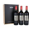 Calvet - Confezione regalo di 3 bottiglie di vino rosso Grande Riserva, Bordeaux Superiore in cassa di legno (3 x 0,75 L)