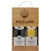 Moillard - Set regalo Chardonnay e Pinot Nero, vini rossi e bianchi di Borgogna in scatola di legno (2 x 0,75L)