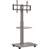 FITUEYES Carrello TV Supporto TV con Ruote per 32-70 Pollici, 60° Girevole & 6 Altezza Supporto TV da Pavimento, Porta TV con Ruote Legno Base e Ripiano Max VESA 600x400mm Portata 40kg