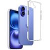 REY Cover in Gel TPU Trasparente per iPhone 16, Ultra Sottile 0,33 mm, Morbido Flessibile, Custodia Silicone