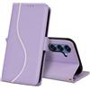 laddutoi Cover per Samsung Galaxy S25/S24 5G, Custodia Flip Case in Pelle PU [Slot Carte] [Supporto Stand] [Magnetica], Libro Portafoglio Antiurto Custodia per Samsung Galaxy S25/S24, Viola