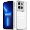YUXING Cover per Motorola Moto G86 Custodia Trasparente con Pellicola Protettiva Lenti Morbida Ultra Sottile Antiurto Bumper Slim Case - Bianco
