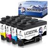 DOUBLE D LC3237XL Cartucce d'inchiostro Compatibile LC-3237 LC3237 XL LC3237XL Multipack per MFC-J5945DW, MFC-J6945DW,MFC-J6945DW,HL-J6000DW,HL-J6100DW (1Nero 1Ciano 1Magenta 1Giallo)