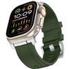 Anlinser Compatibile con Cinturino Apple Watch Ultra 3/2/1 49mm 46mm 45mm 44mm 42mm, Cinturini Sportivo Silicone Robusto per iWatch SE Serie 11 10 9 8 7 6 5-1 (Verde Militare)