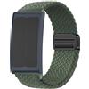GIOPUEY Cinturini Magnetica Compatibile con Amazfit Helio Strap, Cinturino in Morbido Nylon Intrecciato [Unisex] [Traspirante] - Green