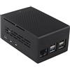 ZDE ZC501 Case Custodia in alluminio per Raspberry Pi 5 2GB 4GB 8GB 16GB con raffreddamento passivo Supporto PCIe a M.2 NVMe PoE HAT WiFi7 RS485 RS232 PCIe scheda periferica ZP511 ZP517A ZP581 ZP590A