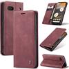 Azororo Cover per Google Pixel 6A 5G, Premium PU Pelle Custodia, Magnetica Carta Fessura Portafoglio Case, Flip Cavalletto Custodia per Google Pixel 6A - Vino Rosso