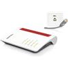 FRITZ! AVM FRITZ!Box 7530 - Router WLAN AC+N (DSL/VDSL 866 Mbit/s (5 GHz) e 400 Mbit/s (2,4 GHz), fino a 300 Mbit/s con VDSL-SSupervectoring 35b, rete Wi-Fi, base DECT, server multimediale, rosso, bianco)