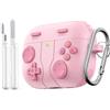 MoKo Custodia MoKo AirPods Pro 3 2025, Design Console Gioco, Rosa