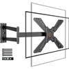 WHYFONE Supporto TV Parete Braccio Extra Lungo 850mm WHYFONE 180° Rotazione Supporto TV Monitor per LCD/LED da 32 a 75 Pollici, Braccio TVs Girevole Inclinazione Estensibile Fino a 50kg Max. VESA 600x400mm
