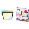 WiZ Plafoniera Quadrata Smart WiFi, Luce bianca da calda a fredda, 12W, Nero, Tecnologia SpaceSense, Controllo Vocale (Alexa, Apple HomeKit, Google Home)