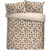Fusion Cosy Leopard - Set copripiumino king size, 100% poliestere, 230 x 220 cm, naturale, pile con retro sherpa, stampa animalier