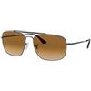 Ray-Ban 0RB3560 004/51 58 Occhiali da Sole, Grigio (Gunmetal/Clear Gradient Brown), Uomo