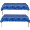 COSORO 2 Pezzi Brillante Tovaglia Plastica Rettangolare,137*274cm Sequins Tovaglia Antimacchia Impermeabile Blu Grande,Tovaglie per Festa Decorazione Desktop per Festa di Compleanno Matrimonio Natale