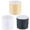 Craftora 3 rotoli di filo di nylon intrecciato per perline da 0,8 mm, colore bianco e nero, per gioielli fai da te, macramè, braccialetti dell'amicizia, collane, creazione di gioielli