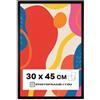 Photoframe4you - Cornice per foto 30x45 cm nera -Vetro acrilico infrangibile - Cornice da parete in plastica resistente per foto, poster, puzzle e certificati - Prodotta in Europa - Nancy