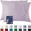 Vielit Federa 70 x 90 cm, viola, morbida, 70 x 90 cm, set da 2 federe decorative in microfibra, per cuscini 70 x 90 cm, certificato ecologico, resistente e ipoallergenico