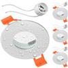 ledscom.de 4 pezzi Cornice da incasso a soffitto per bagno ERID, a prova di umidità, bagno, IP44, rotonda, bianco opaco (GU10/MR16/GU5,3/50mm) incl. presa GU10