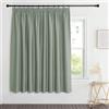 PONY DANCE Tenda Oscurante con Fettuccia Tende Termiche Isolanti per Interni e Cameretta Bambini Blackout Curtain per Soggiorno 1 Pezzo 280x175 CM, Verde Salvia