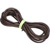 PATIKIL Cordino in Pelle Intrecciata Rotonda, 6mm Cordoncino in Pelle Piatto Piegata Corda di Cuoio per Artigianato, Creazione Gioielli, Collane, Bracciali, Marrone Scuro(4ft)