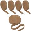 PATIKIL 8mm Cordino in Pelle, 5Pz 5m L, Striscia di Cuoio PU Cordoncino in Pelle Piatto Monofacciale per Artigianato Collane Bracciali Cinturini Borse Creazione Gioielli, Marrone Chiaro