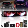VeftBltrem Occhi LED per camion e auto (12 * 59,5 cm), Devil Eyes Light per auto, lampada occhio diabolico colorata con schermo morbido per finestrino dell'auto, display flessibile programmabile per auto con