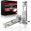 AUXIRACER H1 LED Lampadine, 32000LM 6500K Bianco Freddo 120W, 2026 Dimensione Mini 1:1 Lampadine H1 LED per Fari con Ventola di Raffreddamento per Auto o Moto, 2pezzi