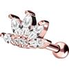 PIERCINGLINE Piercing per orecchio in acciaio chirurgico, fiore di loto, gioiello per orecchio, colori assortiti, 6x11 mm, acciaio chirurgico 316 l