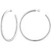FOCALOOK Orecchini a cerchio da donna, orecchini donna cerchio acciaio inossidaible, orecchini donna cerchio grande orecchini cerchio acciaio 80MM orecchini cerchio grande