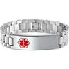Bling Jewelry Personalizzato Vuoto Identificazione Medica Medici Medici Allarme Id Band Braccialetto Link Per Gli Uomini In Acciaio Inox 8,5 Pollici