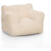 Pamapic Poltrona Sacco, Pouf Poltrona Singola con Imbottitura Inclusa, Pouf Sacco con Maniglia Portatile, Bean Bag Interno per Soggiorno, Camera da Letto, Sala giochi, Beige