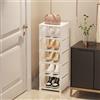 Vllcsla Scarpiera Bianca Stretta 6 Livelli, Scaffali Portascarpe Salvaspazio Ingresso Slim, 1 Livello per 1 Paia di Scarpe, Organizzatori Porta Scarpe per Corridoio, Camera da Letto, Soggiorno