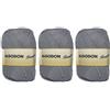 Hanselhome Gomitolo di Cotone Premium 100% Cotone Perfetto per Il Fai da Te e Il Lavoro a Mano (Colore Grigio Piombo 100 g, Circa 220 Metri Confezione da 3 Pezzi)