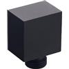 IGTOPS Raccordo universale da parete 1/2 per doccia e sistemi doccia (Black - Square)