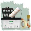PECTRO Pittura Mano Unica 4L (6,3kg) Set con rullo, pennello, griglia e nastro in carta - Pittura per Interni Lavabile per Pareti e Soffitti - Monomano per Camere e Soggiorni