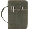 WEESTAAMO Coperta classica in tela cerata con cerniera, tasca per diario, custodia per diario per appunti da campo, copertura impermeabile per taccuini Moleskine Cahier 5 x 8, Torre di luce A5 (verde)