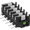 MarkField 6x TZe-131 12mm Clear Compatibile con Brother P-touch Nastro per Etichette | MarkField TZe131 12mm x 8m Trasparente Nastro TZ 0.47Nero su Clear, per Ptouch PT-H110 H107 H100LB H200 CUBE H101C E100 D200