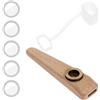 LT Easiyl 1 Set Di Strumenti Kazoo Orff In Legno Partner Musicale Kazoo Per Chitarra Ukulele Violino Accompagnamento Al Pianoforte Con Membrana Inclusa 103x25x15mm
