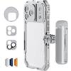 NEEWER Kit Phone Cage Compatibile con iPhone 17 Pro Solo, Accessori Stabilizzatore Video Rig con Anello Filtro 67mm, Backplate per Lente 17mm/T Mount, Grip Bluetooth a Sgancio Rapido, PA143 (Argento)